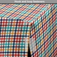 thumbnail image 4 of Checkered Dog Crate Cover, Colorful Fresh Summertime Pattern Design Gingham Plaid Striped Traditional Picnic, Easy to Use Pet Kennel Cover for Dogs, 35" x 23" x 27", Multicolor, by Ambesonne, 4 of 6