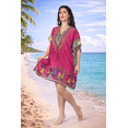 thumbnail image 3 of Women’s Short Viscose Kaftan – Bohemian Print | Lightweight, Stylish, Beachwear & Loungewear Cover Up | Free Size, 3 of 8