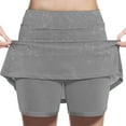 thumbnail image 2 of Hvobtty Girls' Leisure Sports Short Skirts, Toddler Half Skirts, Girls' Fashion Originality Gradient Loose High Waist A-line Fake Two Piece Sports Pants Skirt Half Gray 8-9 Years, 2 of 4
