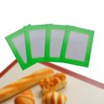 thumbnail image 2 of 4 piezas de silicona ecológica Estera para hornear Rectangular Resistente al calor Estera para barbacoa Estera antiadherente para hornear (Verde) - 11x8.5cm, 2 of 5