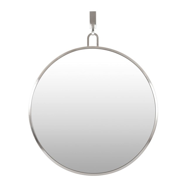 Varaluz Éclairage 407A01BN Chronomètre - Miroir Rond de 30 Pouces, Finition Nickel Brossé
