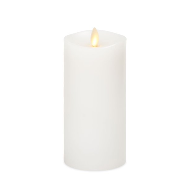 Luminara RealFlame Effect Pillar LED Candle, Melted Edge, Smooth Wax