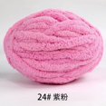 thumbnail image 1 of Zhuge 1 paquete de hilo de terciopelo de chenilla para tejer, lana gruesa y cálida para tejer a crochet, para hacer manualidades, tejer a mano, bolsas, suéteres, muñecas, 250 g, color rosa, 1 of 4