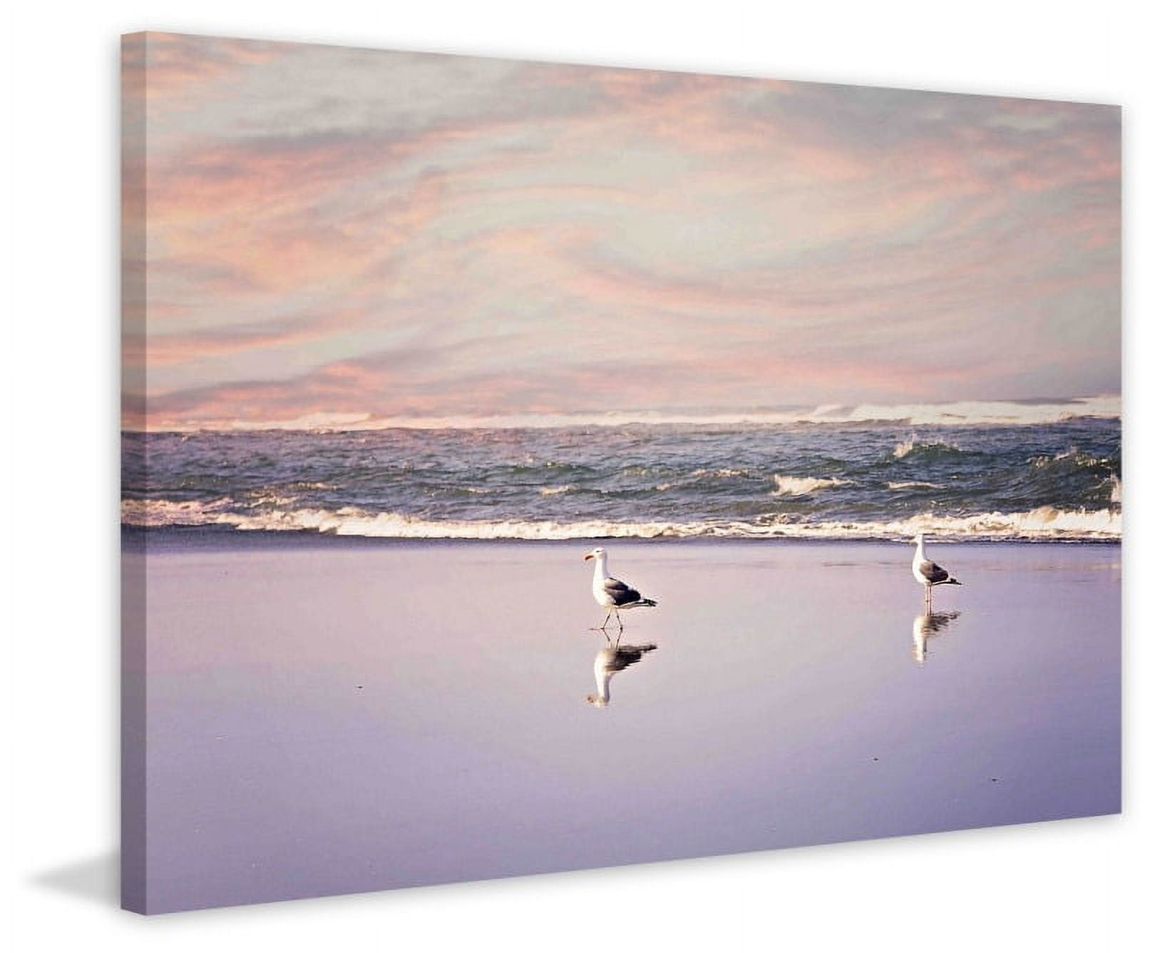 Marmont Hill "2 Seagulls" by Sylvia Cook Painting Print on Canvas