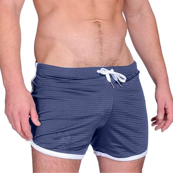 Glisme Board Shorts Men'S Gym Workout Shorts Weight Lifting Pants Training Running Jogger Athletic Fit Athletic Shorts Blue