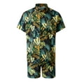 thumbnail image 3 of KOMOO Men Printed Shirt Hawaiian Sets Casual Button Down Short Sleeve Shirt and Shorts Summer Beach Suit, 3 of 9