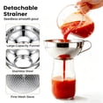 thumbnail image 6 of Small Stainless Steel Kitchen Funnel Set with Removable Strainer & Cleaning Brush - 304 Metal Funnel for Transferring Oil, Juice & Wine, 5.1 Inch, 6 of 9