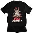 thumbnail image 1 of Camisetas estampadas Satan Demon para hombres y mujeres ropa de calle Vintage Harajuku manga corta algodón Tops versátiles de gran tamaño moda Unisex, 1 of 7