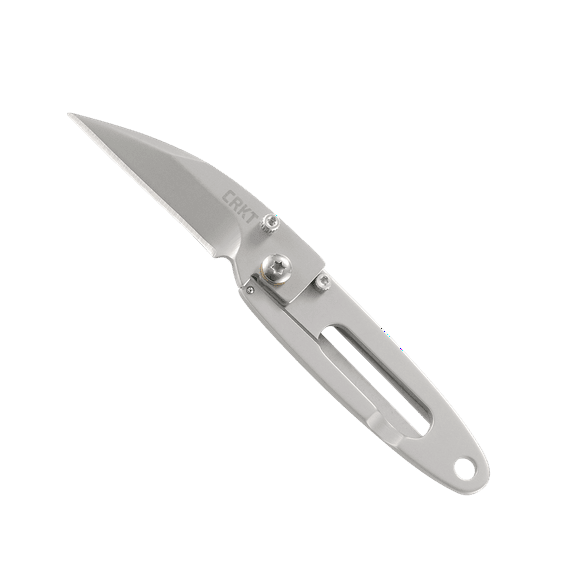 CRKT Delilah's P.E.C.K. Everyday Carry EDC Pocket Folding Knife with Frame Lock: Stainless Steel Plain Edge Blade, Stainless Steel Handle, Pocket Clip, 5520