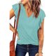 thumbnail image 2 of Blusa con cuello en V para mujer,Blusa de verano para mujer Camisa con cuello en V para mujer Blusa con mangas con volantes Lograr más, 2 of 4