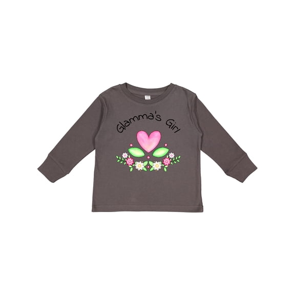 Inktastic Glamma's Girl- heart flowers Girls Long Sleeve Toddler T-Shirt