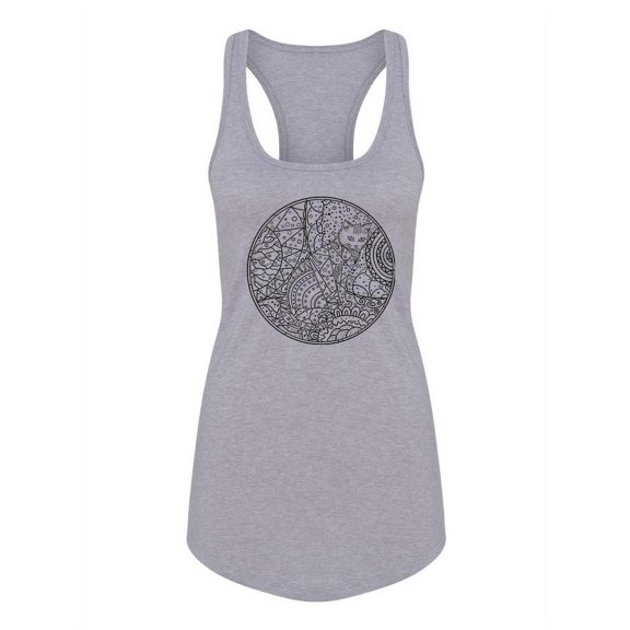 A Cat With Patterns Racerback Tank Women -Image by Shutterstock, Female XX-Large