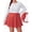 Red White Polka Dot, variant on PINKSIR Women's Plus Size Lined Skater Skirt High Waisted A Line Mini Skirt with Pockets