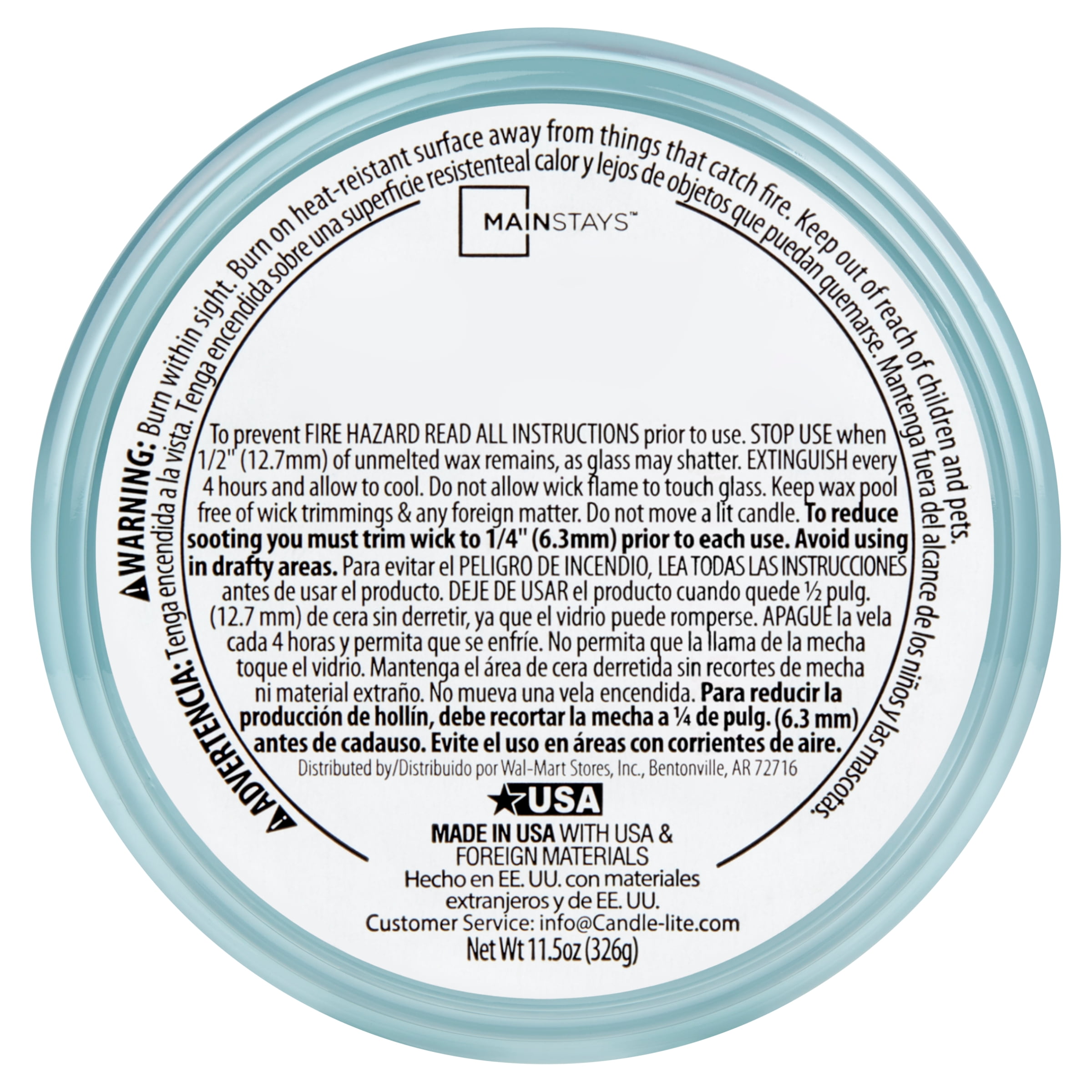 Mainstays 3-Wick Scented Glass Jar Candle, Salted Sea Spray, 11.5oz.