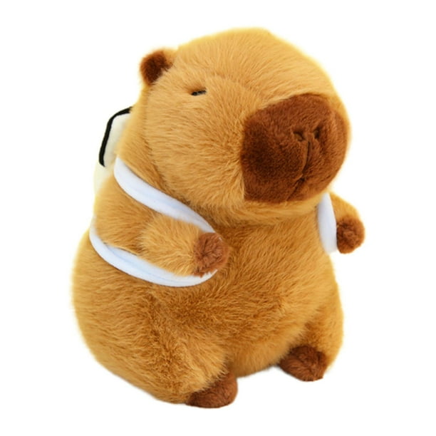Lindo animal de peluche capibara, juguete de peluche, cómodos regalos de cumpleaños, decoración de coche, 33cm