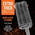 thumbnail image 7 of BININBOX Grill Cleaning Brush - Stainless Steel BBQ Cleaner Brush & Scraper, Sturdy Woven Wire Bristles & Nonslip Handle, Weber Gas/Charcoal Grill Cleaning Tool, Black$$, 7 of 7