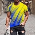 thumbnail image 1 of Qertyioot Hommes Imprimer Manches Courtes Col Rond T-shirt Casual Mode Manches Courtes Dégagement, 1 of 5