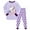 Light Purple, variant on Gerichy Toddler Baby Girl Fall Winter Clothes Long Sleeved Pullover Shirt Pants 2Pcs Casual Dailywear & Loungewear Outfits Set for Kids 2T-9T