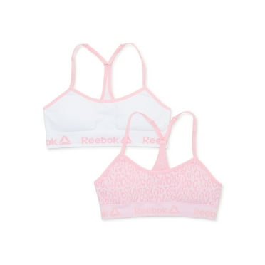 Reebok Girls Seamless Bras T-Back Bralettes, 2-Pack Size S-XL