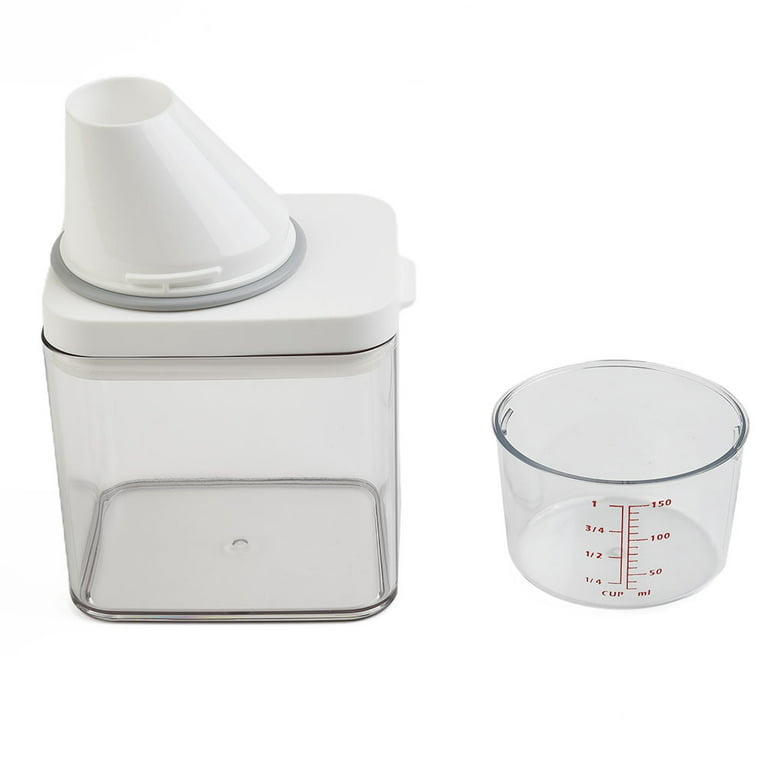 Laundry Detergent Dispenser, Storage Detergent Container With Measuring Cup  Moisture Proof Reusable, Can Be Used To Hold Fragrance Enhancing Beads