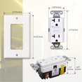 thumbnail image 4 of Faith 20A GFCI Outlet, Slim, GFI Receptacle with Wall Plate, White, 4 of 5