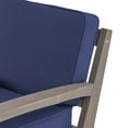 thumbnail image 3 of Wilcox Outdoor Acacia Wood Club Chairs with Sunbrella Cushions, Set of 2, , Gray and Sunbrella Navy Blue, 3 of 11