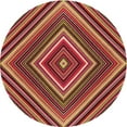 thumbnail image 1 of Ahgly Company Tapis d'Intérieur Rond Lavable en Machine Bronze Brun Transitionnel, 4 Pieds Rond, 1 of 7