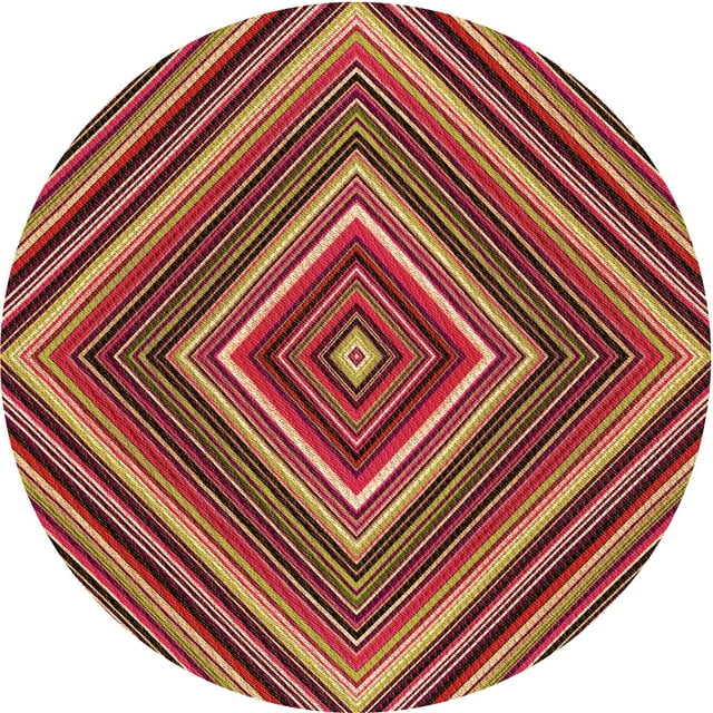 Ahgly Company Tapis d'Intérieur Rond Lavable en Machine Bronze Brun Transitionnel, 4 Pieds Rond