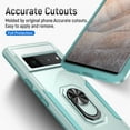 thumbnail image 5 of Dteck Case for Google Pixel 6 Pro,Shockproof Rubber Military Grade Dual Layer Case Ring Holder Kickstand Cover Support Magnetic Car Mount,Green, 5 of 8
