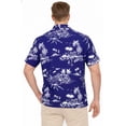 thumbnail image 2 of HAPPY BAY Men's Hawaiian Shirts Short Sleeve Button Down Shirt Men's Casual Shirts Vacation Aloha Beach Summer Party Shirts for Men Funny 4XL Tropical, Blue, 2 of 6