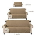 thumbnail image 4 of XmhyTop Couch Cover Solid Color 2 seat Sofa cushion Waterproof Easy - Fit Washable Reclining Chair Cover for Living Room Sofa - Ideal Furniture Protector (Grey), 4 of 5