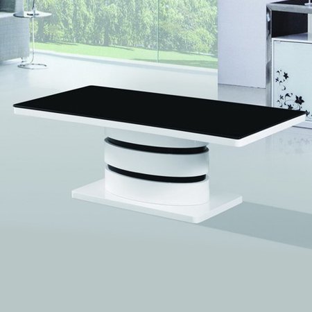 Kilimanjaro Tempered Gl Coffee Table With Glossy Black And White Kilimanjaro Tempered Gl Coffee Table With Glossy Black And White Base