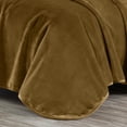 thumbnail image 4 of Chezmoi Collection Heavy Thick Korean Style Faux Mink Blanket Single Ply 9 Lbs, 750GSM Silky Soft Plush Raschel Mink Blanket, 85" x 95" Asia King Size, Solid Toffee, 4 of 9