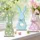 thumbnail image 5 of Easter Bunny Wooden Tabletop Decoration Set 2 Pack – Green Pink Blue Multicolor Spring Home Decor Figurines, 5.12 in Rustic Farmhouse Ornament Gift, 5 of 6