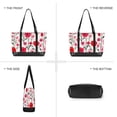 thumbnail image 6 of FORMRS Canvas Laptop Tote Bag for Women with 15.6" Computer Compartments Shoulder Handbag, Pink Floral, 6 of 7