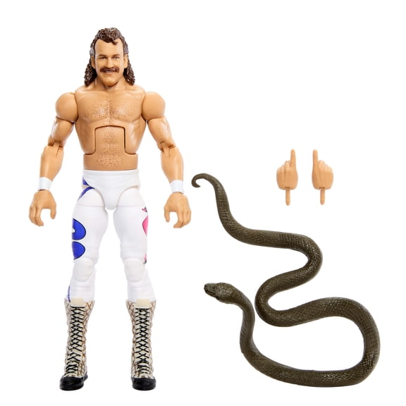 WWE SNME Jake “The Snake” Roberts Elite Action Figure, 6-inch Collectible Set with Articulation & Accessories (Styles May Vary)