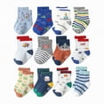 thumbnail image 4 of HCNTES Little/Big Kid Socks Set Girls Boys Crew Socks Set Children 1T 2T 3T 4T 5T 6T 7T Spring Summer Daily School Activities Socks Set(Z01-A,3-5 Years), 4 of 4