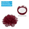 thumbnail image 4 of Uxcell 2.8" Chiffon Flowers Mesh Fabric Flowers Sewing Fabric Appliques Burgundy 10 Pcs, 4 of 6