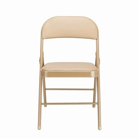 Clearance 4pcs Elegant Foldable Iron Pvc Chairs For Convention Clearance 4pcs Elegant Foldable Iron Pvc Chairs For Convention Exhibition Khaki