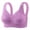 Purple, variant on Tbopshirt Bras for Women Solid Color Lace Panel Push Up Wireless Breathable Everyday Bra