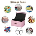 thumbnail image 5 of Honeier Toy Storage Collapsible Toy Box with Lid 24 x16 x12 inches Large Toy Chest Organizer for kids Clothes Storage Bin, Pink, 5 of 6