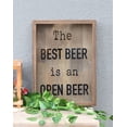 thumbnail image 3 of Parisloft Best Beer Is an Open Beer Wood Framed Shadow Box, 3 of 7