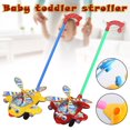 thumbnail image 1 of Push Plane Toy Plastic Push Cart For Baby Toddler Learning Walk Toy Airplane Cart New, 1 of 5