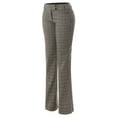 thumbnail image 3 of Made by Olivia Women's Plaid Millennium Trouser Bootcut Pants Slacks, 3 of 7