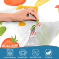 thumbnail image 3 of Yayeee Kitchen Curtains Tier Pair Light Filtering 27"x24" Rod Pocket Short Cafe Window Panel, White Vegetables Pattern, 3 of 7
