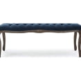 thumbnail image 2 of Navy Blue Fabric Bench for Versatile Use / Stylish Addition to Home Furniture, 2 of 2