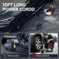 thumbnail image 4 of FADAKWALT Tire Inflator Portable Air Compressor, DC 12V Tire Air Pump with LED and 150PSI Digital Pressure Gauge, Portable Tire Inflator for Car Tires, Motorcycles, Bike, Ball (Blue), 4 of 6