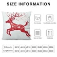 thumbnail image 5 of JEUXUS  Pack of  Soft Canvas Throw Pillow Covers Cases for Couch Sofa Home Decoration Christmas Holiday Reindeer with Stars Print  Christmas Red, 5 of 5