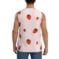 thumbnail image 4 of Goofa Strawberry Printed Men's Sleeveless T-Shirt - Athletic Gym Workout Tank Top for Men - Moisture-Wicking, UPF 30+ Quick-Dry Muscle Tee-Large, 4 of 8