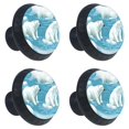 thumbnail image 2 of 4 Pcs Polar Bear Knobs for Kitchen Cabinet Cupboard Dresser Bookcase Drawer Pulls Handles Round Home Decor, 2 of 8